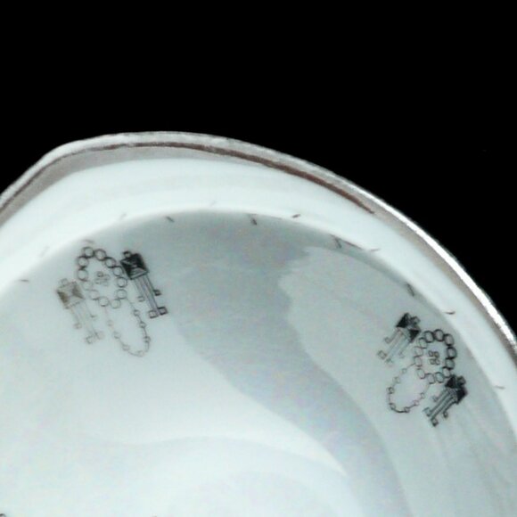 Vintage Silverite China Colonial Pattern Luster Spoon Rest - Picture 2 of 5